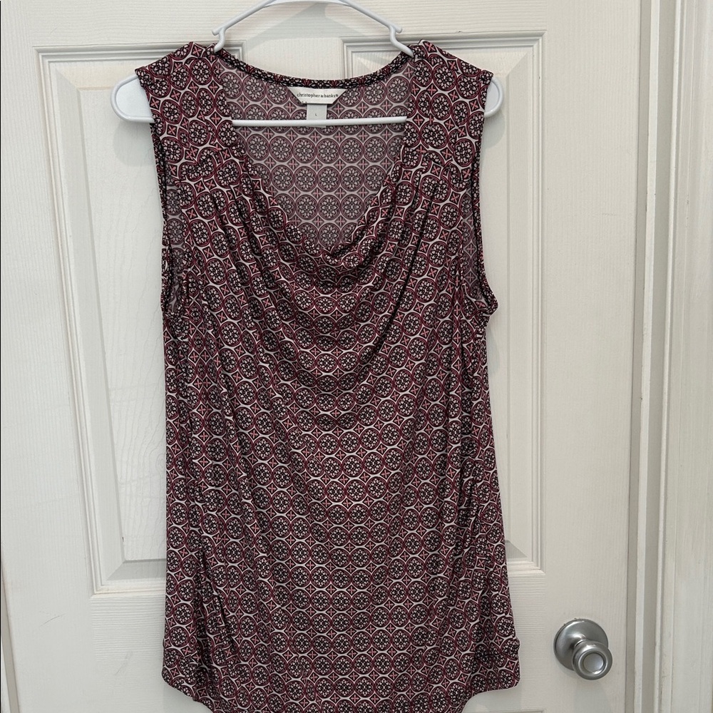 Christopher & Banks Geometric Sleeveless Top